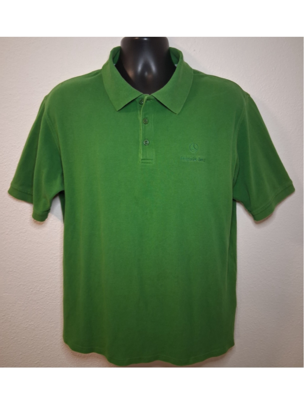 Mercedes-Benz Men's XL Polo Shirt Green Cotton Daimler AG